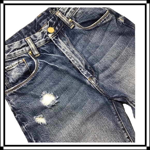 Blank NYC Distressed Cropped Denim Jeans | 24 - Picture 5 of 12